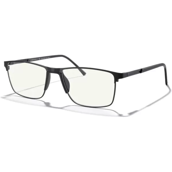 MERRYS Fashion Blue Light Blocking Glasses  Reading Glasses Metal Frame Spring Hinge Readers for Men EyeglassesBlack52mm