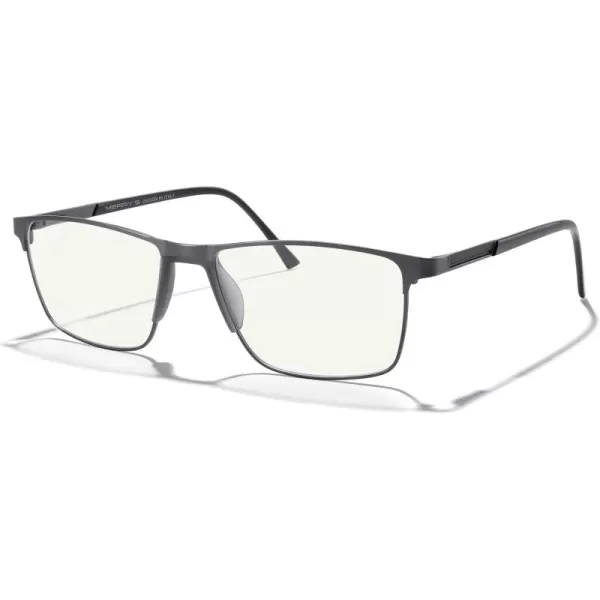 MERRYS Fashion Blue Light Blocking Glasses  Reading Glasses Metal Frame Spring Hinge Readers for Men EyeglassesGray52mm