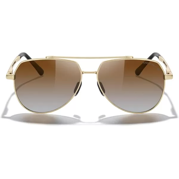 MERRYS Men Classic Pilot Sunglasses for Men Women  Polarized Driving Sun glasses Mirrored Lens UV 400 Protection 58 MMAgold FrameBrown Gradient Lens