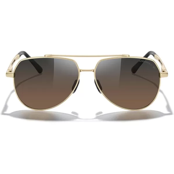MERRYS Men Classic Pilot Sunglasses for Men Women  Polarized Driving Sun glasses Mirrored Lens UV 400 Protection 58 MMAgold FrameGray Brown Lens