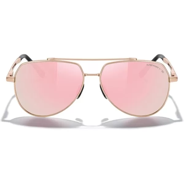 A-rose Gold Frame/Pink Mirror Lens