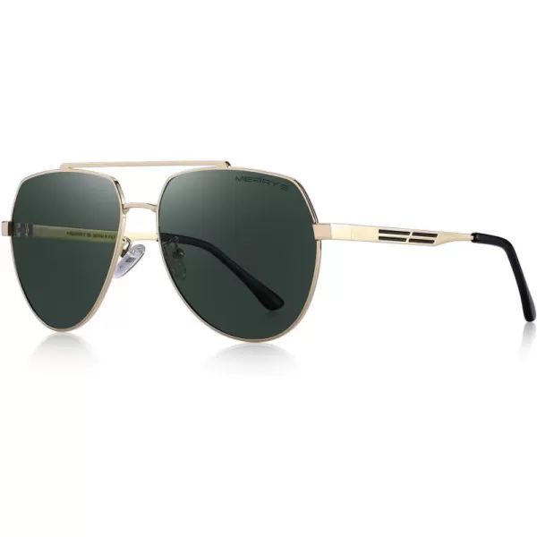 MERRYS Men Classic Pilot Sunglasses for Men Women  Polarized Driving Sun glasses Mirrored Lens UV 400 Protection 58 MMZg15