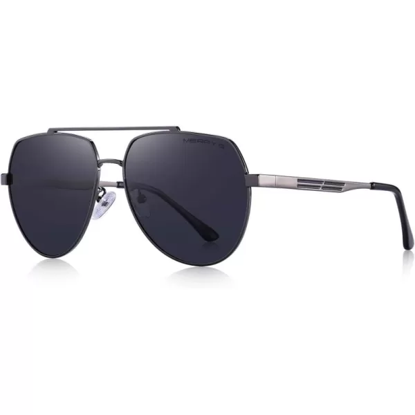 MERRYS Men Classic Pilot Sunglasses for Men Women  Polarized Driving Sun glasses Mirrored Lens UV 400 Protection 58 MMZgray