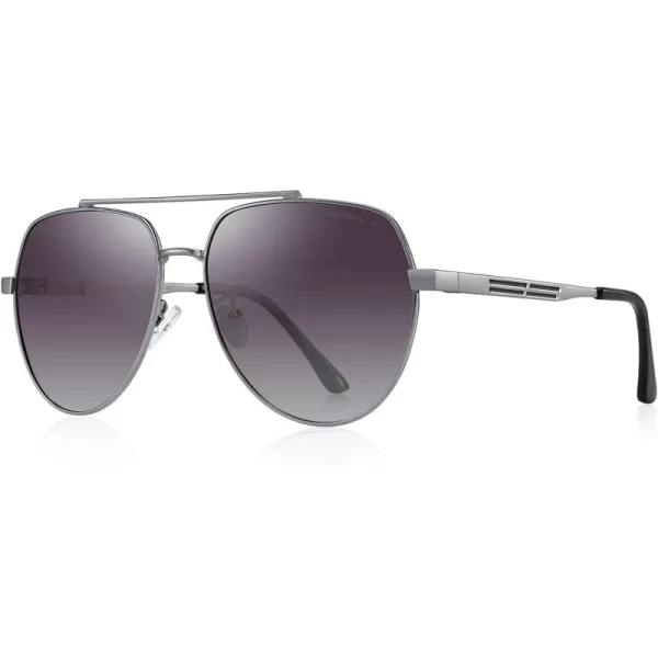 MERRYS Men Classic Pilot Sunglasses for Men Women  Polarized Driving Sun glasses Mirrored Lens UV 400 Protection 58 MMZgraygray