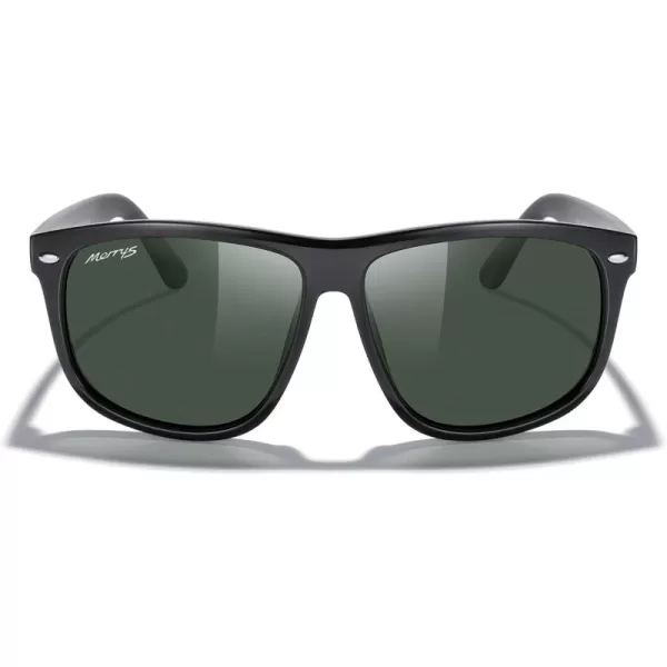 MERRYS Mens Oversized Square Polarized Sunglasses for Driving Fishing Golfing UV400 Protection S8147Black FrameG15 Lens
