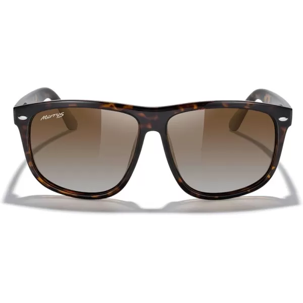 MERRYS Mens Oversized Square Polarized Sunglasses for Driving Fishing Golfing UV400 Protection S8147Leopard FrameBrown Gradient Lens