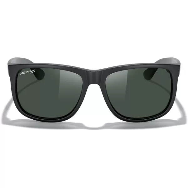 MERRYS Mens Rectangular Polarized Sunglasses UV400 Protection for Driving Fishing Hiking Golf Outdoor Sport Glasses S8165Matte Black FrameG15 Lens