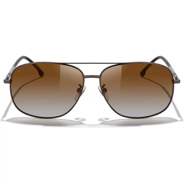 MERRYS Rectangular Polarized Sunglasses for Men Classic Driving Shades UV400 ProtectionBrown FrameBrown Gradient Lens