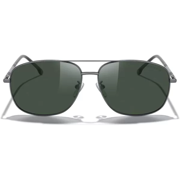 MERRYS Rectangular Polarized Sunglasses for Men Classic Driving Shades UV400 ProtectionGray FrameG15 Lens
