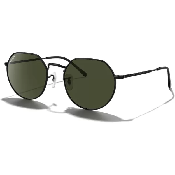 MERRYS Round Polygon Metal Polarized Sunglasses for Women Men Retro Classic Vintage Shades S6565Black FrameG15 Lens