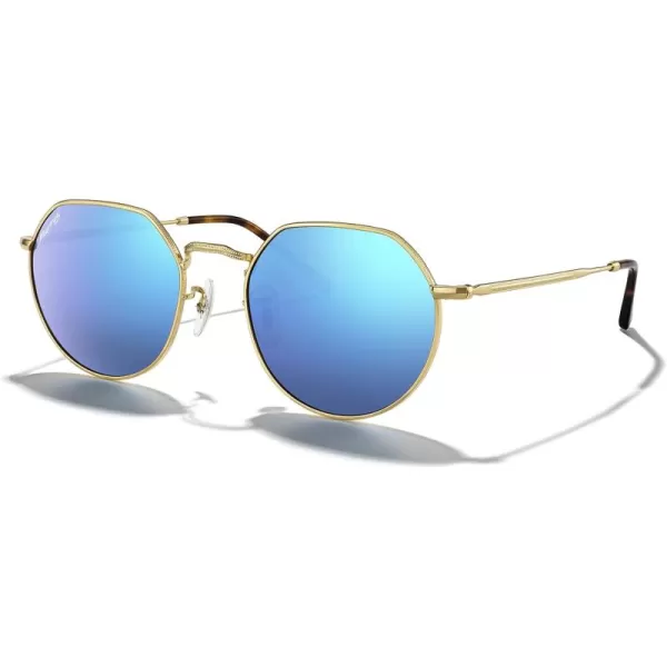 Polished Gold Frame/Blue Mirror Lens