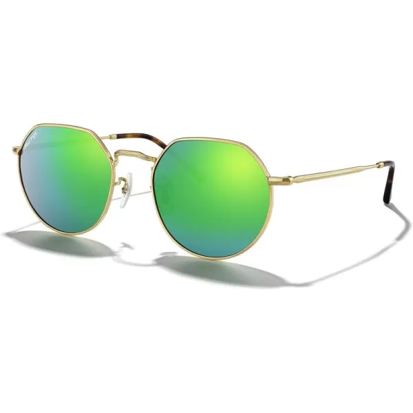 Polished Gold Frame/Green Mirror Lens