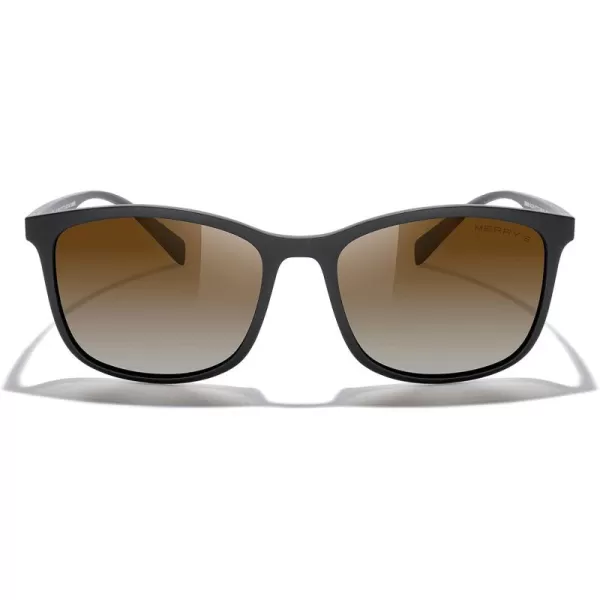 MERRYS Square Polarized Sunglasses for Men Women Ultralight Shades Driving Fishing Golf UV400 S8668Brown FrameBrown Gradient LensRed Temples