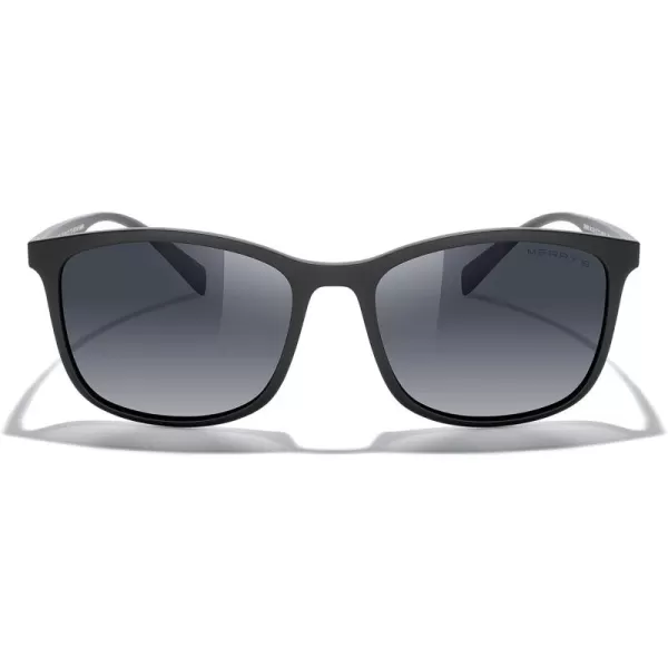 MERRYS Square Polarized Sunglasses for Men Women Ultralight Shades Driving Fishing Golf UV400 S8668Matte Black FrameBlack Gradient LensRed Temples