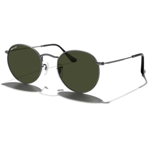 MERRYS Trendy Round Metal Polarized Sunglasses for Women and Men Retro Classic Vintage Shades S6447Gunmetal FrameG15 Lens