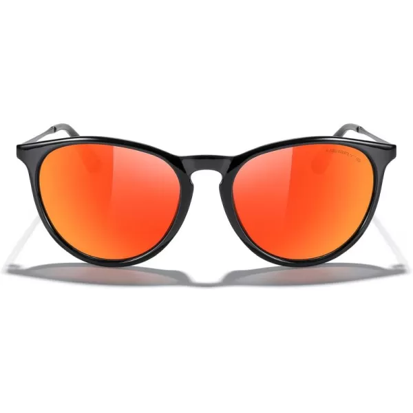 MERRYS Vintage Polarized Sunglasses for Women Men Retro Round Mirrored Lens Sun glasses UV400Black FrameRed Mirror LensGrey Legs