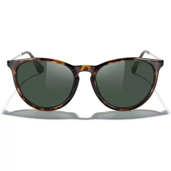 MERRYS Vintage Polarized Sunglasses for Women Men Retro Round Mirrored Lens Sun glasses UV400Leopard FrameG15 LensGold Legs