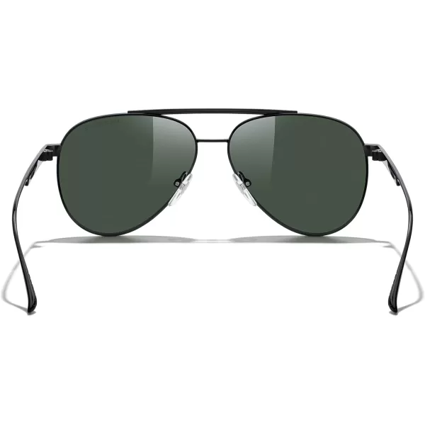 MERRYS Classic Aviator Polarized Sunglasses for Women Men Retro Driving Shades UV400 Metal Sun GlassesBlack FrameG15 Lens