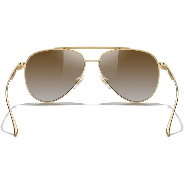 MERRYS Classic Aviator Polarized Sunglasses for Women Men Retro Driving Shades UV400 Metal Sun GlassesGold FrameBrown Gradient Lens