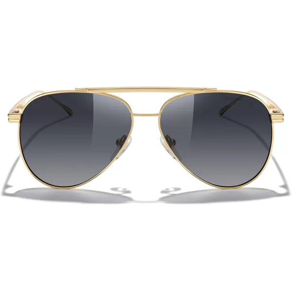 MERRYS Classic Aviator Polarized Sunglasses for Women Men Retro Driving Shades UV400 Metal Sun GlassesGold FrameGray Gradient Lens