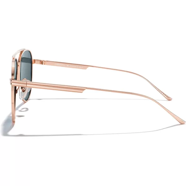 MERRYS Classic Aviator Polarized Sunglasses for Women Men Retro Driving Shades UV400 Metal Sun GlassesRose Gold FramePink Mirror Lens
