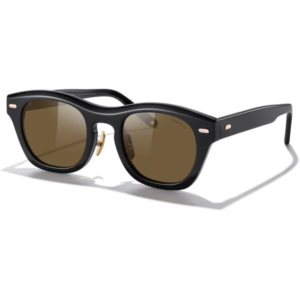 MERRYS Vintage Rectangular Acetate Frame Sunglasses for MenWomen Fashion Driving Mens Sun glassesBlack FrameBrown Lens