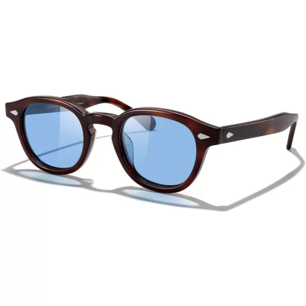 MERRYS Acetate Polarized Retro Oval Sunglasses for Men Women unisex adult Vintage EyewearTortoise FrameBlue Lens