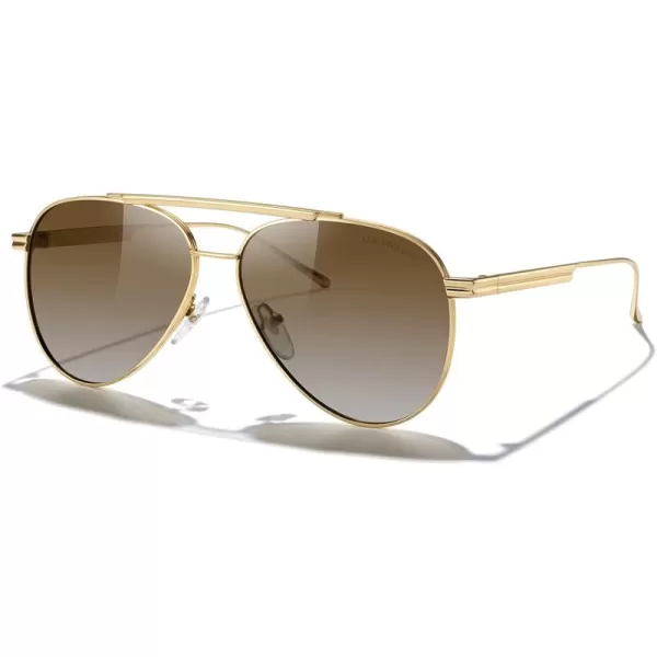 MERRYS Classic Aviator Polarized Sunglasses for Women Men Retro Driving Shades UV400 Metal Sun GlassesGold FrameBrown Gradient Lens