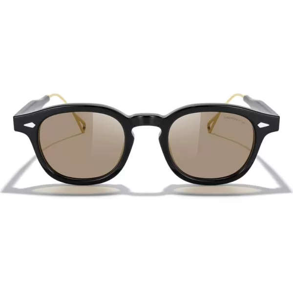 MERRYS Sun Black Tortoise Acetate Sunglasses Oval WomenMen Sun glassesBlack FrameBrown Lens