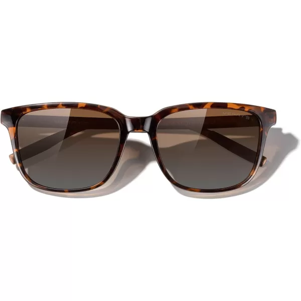 MERRYS Unisex Rectangle Polarized Sunglasses Vintage Sun Glasses For MenWomen Aluminum LegsLeopard FrameBrown Gradient LensBrown Temples
