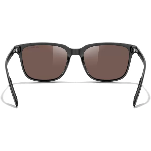 MERRYS Unisex Rectangle Polarized Sunglasses Vintage Sun Glasses For MenWomen Aluminum LegsMatte Black FrameBlue Mirror LensBlack Temples