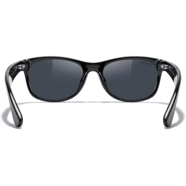 MERRYS Polarized Unisex Shades Sunglasses for Men and Women Vintage Polarized Sun Glasses Mirror LensBlack FrameBlack Lens