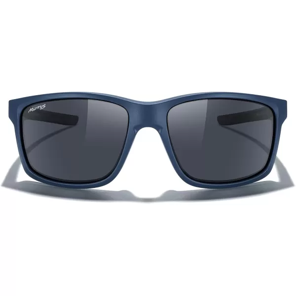 MERRYS Sports Polarized Sunglasses For Men Women Cycling Running Driving Golf Fishing UV400 Protection S9266Blue FrameBlack Polarized Lens