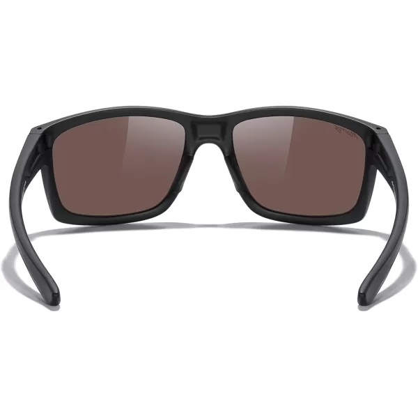 MERRYS Sports Polarized Sunglasses For Men Women Cycling Running Driving Golf Fishing UV400 Protection S9266Matte Black FrameBlue Mirror Polarized Lens