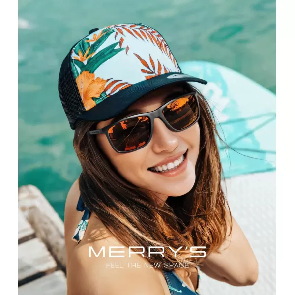 MERRYS Unisex Rectangle Polarized Sunglasses For Fishing Driving Golf Aluminum Temple S8658Matte Black FrameRed Mirror LensBlack Temples