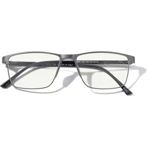 MERRYS Fashion Blue Light Blocking Glasses  Reading Glasses Metal Frame Spring Hinge Readers for Men EyeglassesGray52mm