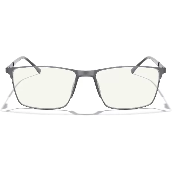 MERRYS Fashion Blue Light Blocking Glasses  Reading Glasses Metal Frame Spring Hinge Readers for Men EyeglassesGray55mm
