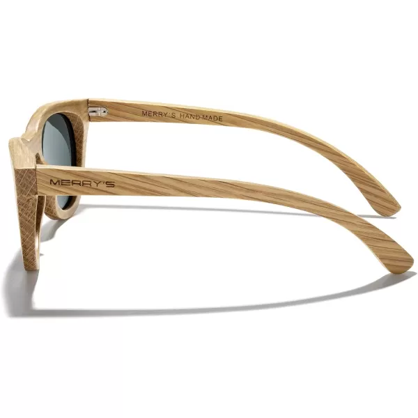 MERRYS Polarized Wooden Coated Floating Sunglasses MensWomens vintage Eyewear S5268Red