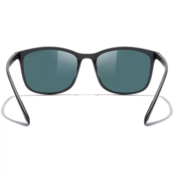 MERRYS Square Polarized Sunglasses for Men Women Ultralight Shades Driving Fishing Golf UV400 S8668Matte Black FrameRed Mirror LensRed Temples