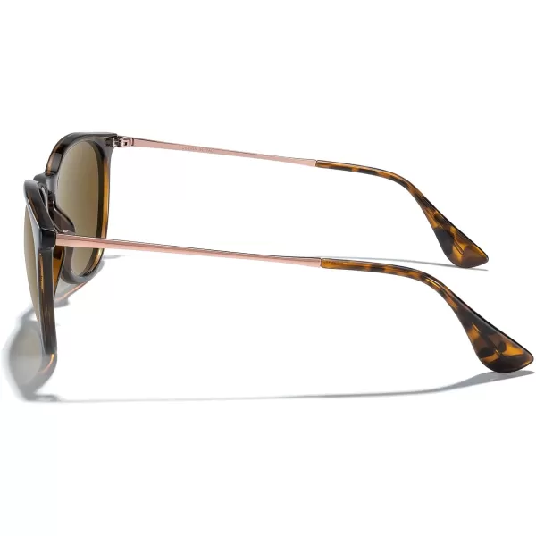 MERRYS Vintage Polarized Sunglasses for Women Men Retro Round Mirrored Lens Sun glasses UV400Leopard FrameBrown LensBrown Legs