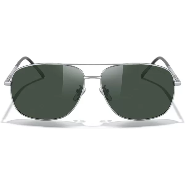 MERRYS Rectangular Polarized Sunglasses for Men Classic Driving Shades UV400 ProtectionSilver FrameG15 Lens