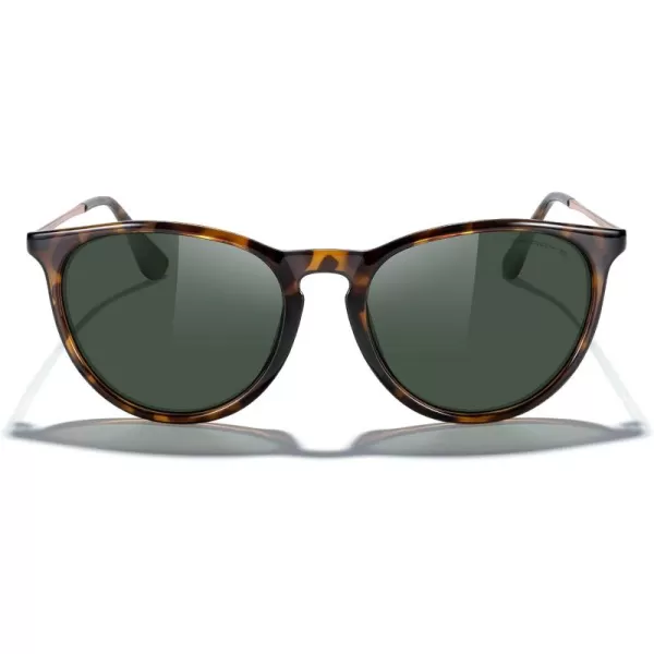 MERRYS Vintage Polarized Sunglasses for Women Men Retro Round Mirrored Lens Sun glasses UV400Leopard FrameG15 LensBrown Legs