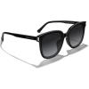 imageMERRYS Modern Oversized Square Acetate Sunglasses for Women and Men UV400 Polarized Sunglasses S6196Black FrameBlack Gradient Lens
