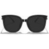 imageMERRYS Modern Oversized Square Acetate Sunglasses for Women and Men UV400 Polarized Sunglasses S6196Black FrameBlack Lens