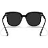 imageMERRYS Modern Oversized Square Acetate Sunglasses for Women and Men UV400 Polarized Sunglasses S6196Black FrameBlack Lens