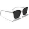 imageMERRYS Modern Oversized Square Acetate Sunglasses for Women and Men UV400 Polarized Sunglasses S6196White FrameBlack Lens