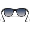 imageMERRYS Square Polarized Driving Sunglasses for Men Women UV400 Protection S8413Black FrameBlue Gradient Polarized Lens