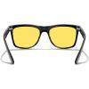 imageMERRYS Square Polarized Driving Sunglasses for Men Women UV400 Protection S8413Black FrameNight Vision Lens