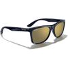 imageMERRYS Square Polarized Driving Sunglasses for Men Women UV400 Protection S8413Bright Dark Blue FrameGold Mirror Polarized Lens