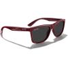 imageMERRYS Square Polarized Driving Sunglasses for Men Women UV400 Protection S8413Bright Wine Red FrameBlack Polarized Lens